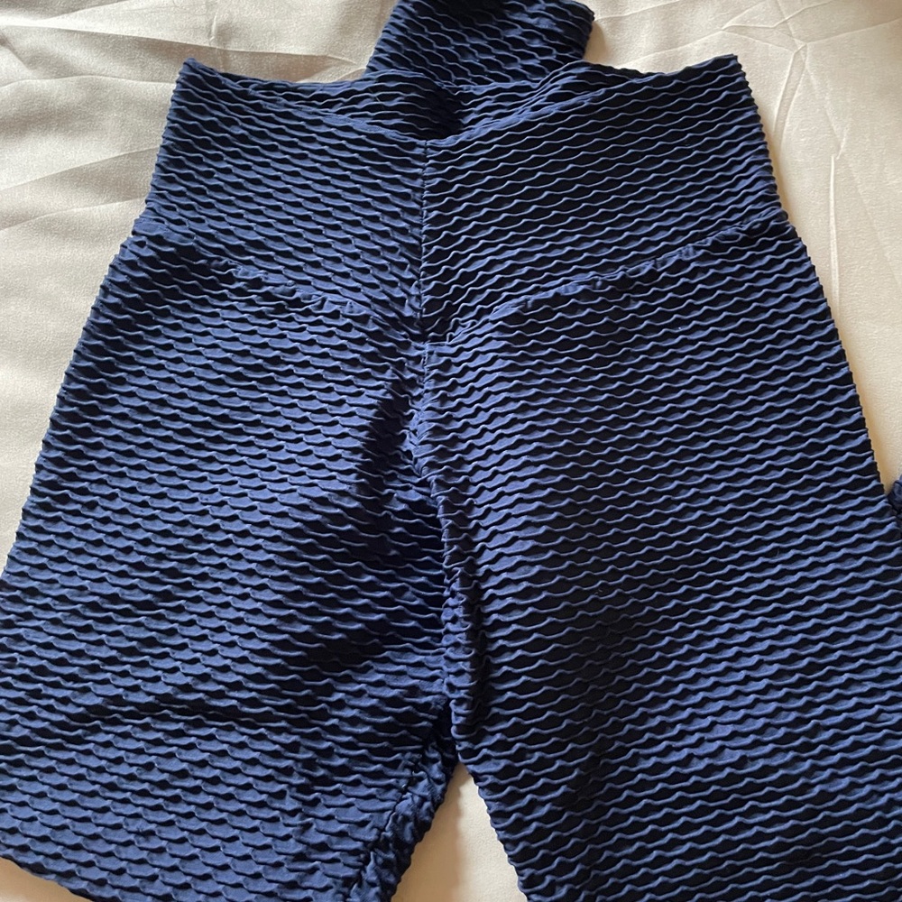 Navy Croco Full Length Leggings